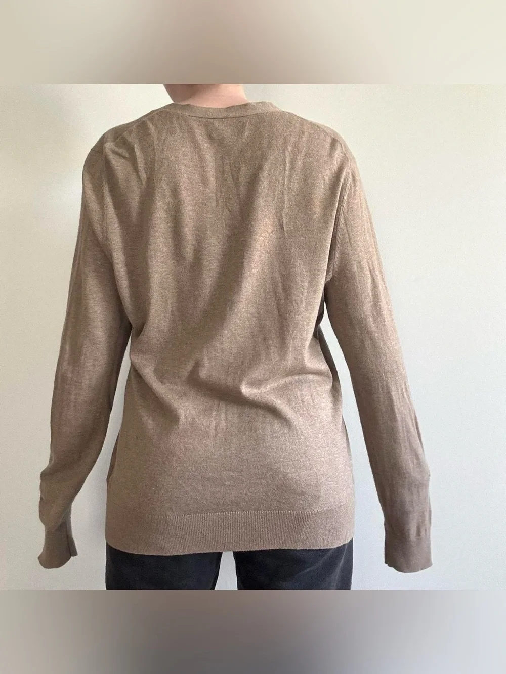 Croft & Barrow soft tan grandpa cardigan